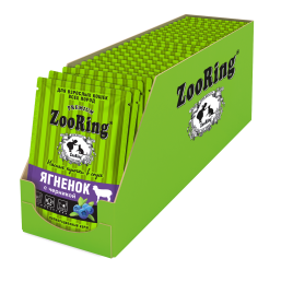 Zooring для кошек Сочные кусочки в соусе Ягненок с черникой 85 г x 24 шт